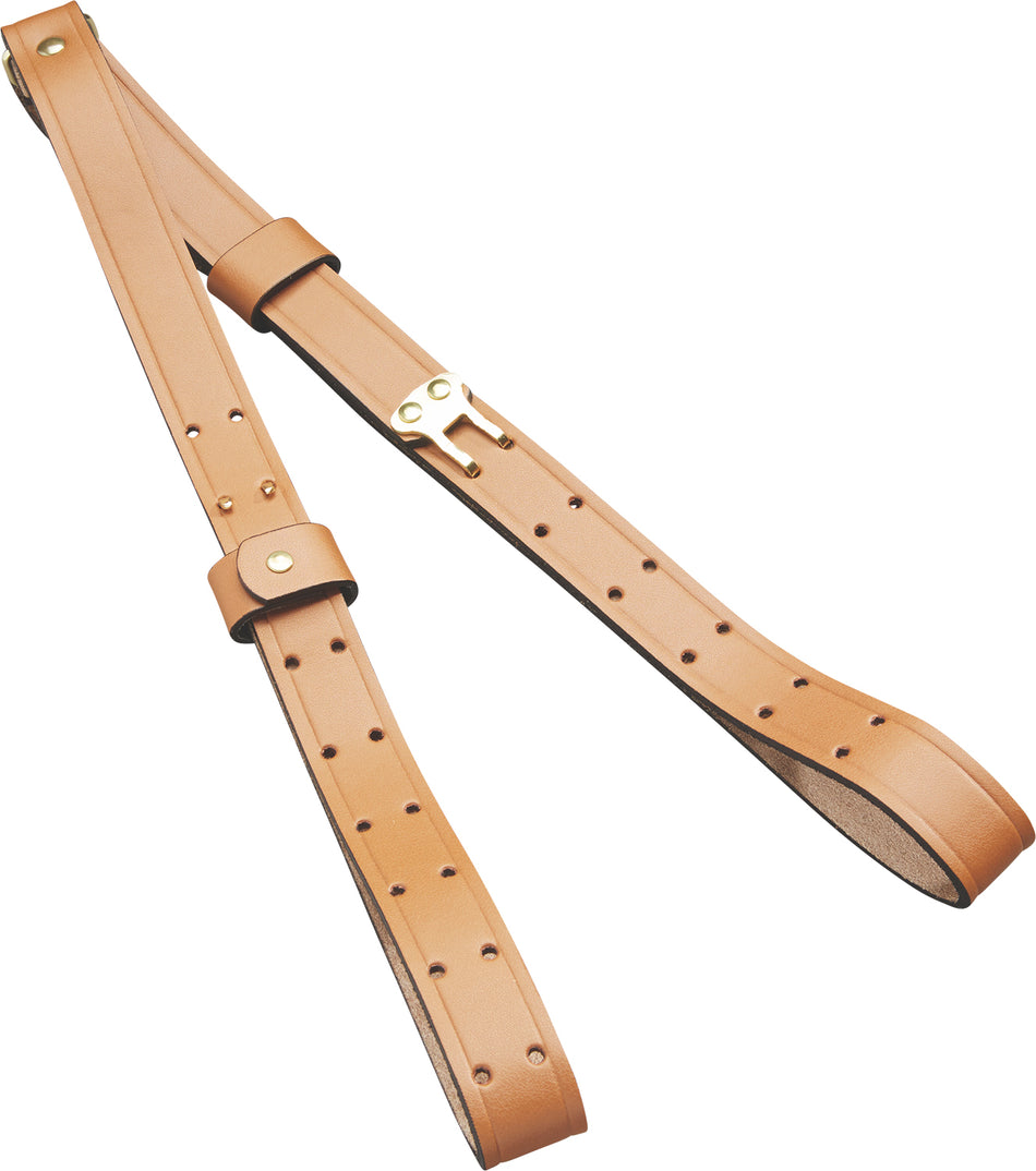 Butler Creek Military Carry Sling Brown Leather Two-Piece 44" OAL Rifle/Shotgun