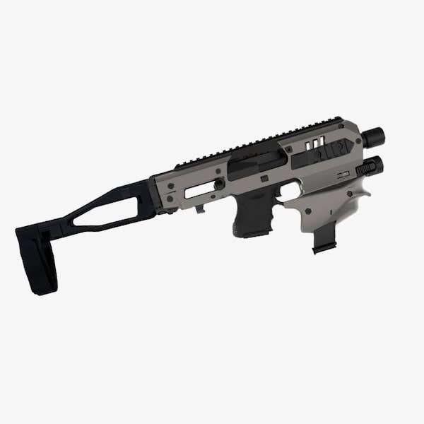 CAA Micro Conversion Kit Glock 26/27 Gray Pistol Chassis