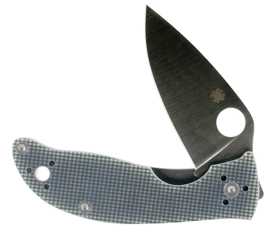 Spyderco Polestar C220GPGY 3.30" Plain Drop Point CTS BD1 Stainless Blade Gray G10 Handle Folding Knife