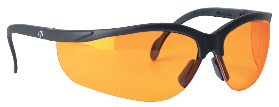 Walker's Sport Glasses, Amber Polycarbonate Lens, Black Frame (Adult)