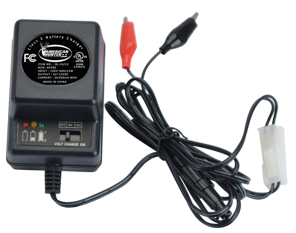 American Hunter BLC612 Dual Voltage 6V/12V Feeder Battery Charger 110V Plug-In