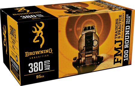 Browning .380 ACP/Auto B191803804 Value Pack Full Metal Jacket FMJ 95 Grain