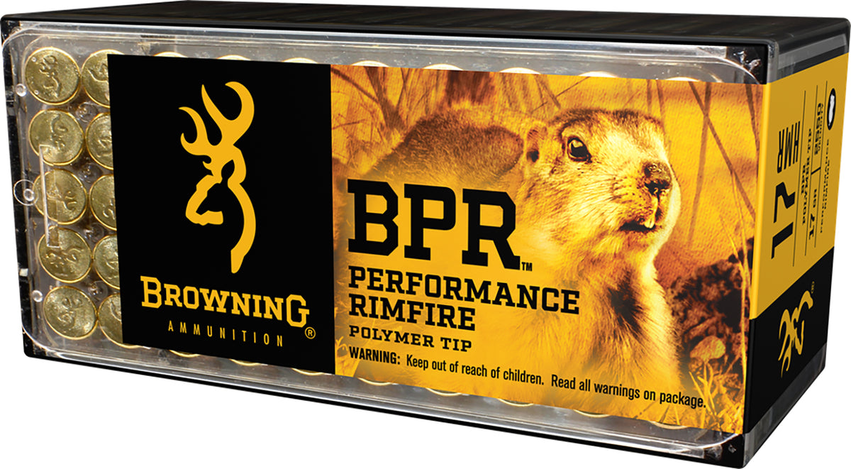 Browning .17 HMR B195117050 BPR Performance Rimfire Performance Polymer Tip PT 17 Grain