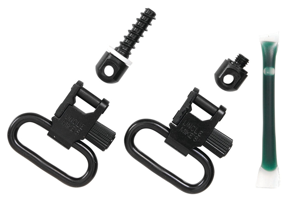 Uncle Mike's 15312 Quick Detach Fore End Band Swivel Set Blued 1-Inch Loop for Lever Action Rifles and Mossberg 500