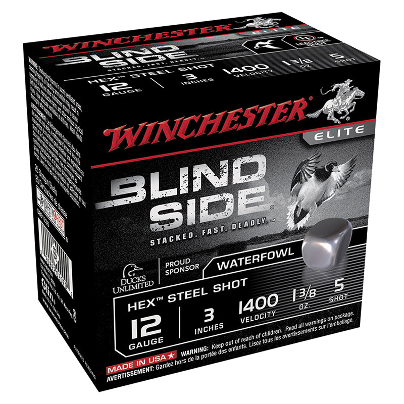 Winchester 12 Gauge Shotgun Shells BLIND SIDE Hunting #5 1-3/8 oz 3 in