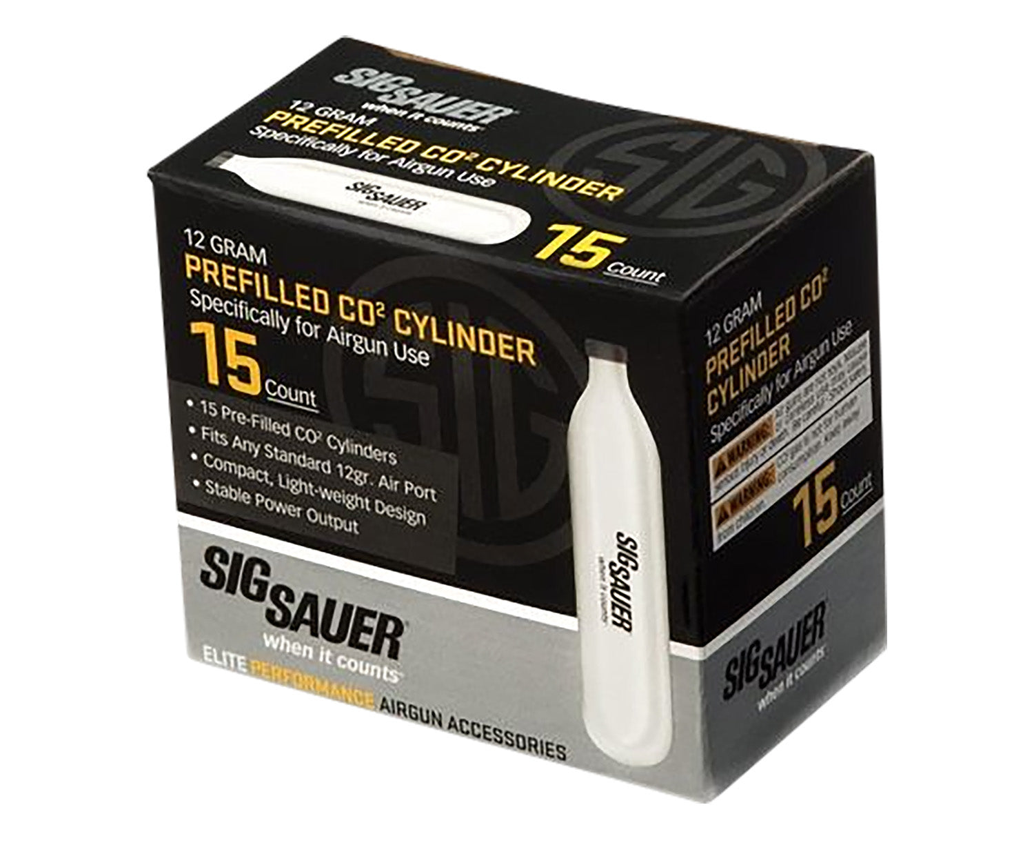 Sig Sauer Airguns 12g CO2 Cartridges for Airguns 15 Per Package