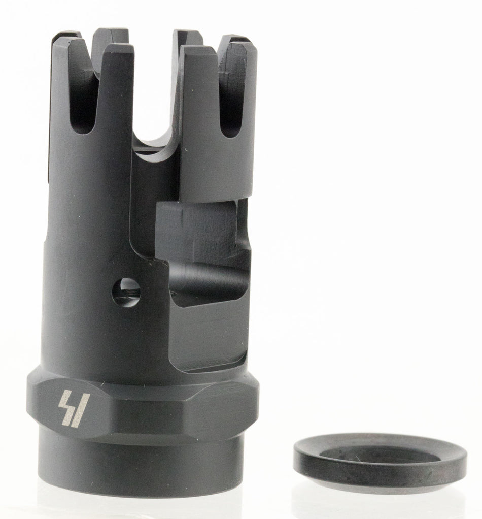 Strike Industries Checkmate Comp AR Platform Muzzle Device Black Parkerized Steel 1/2-28 tpi
