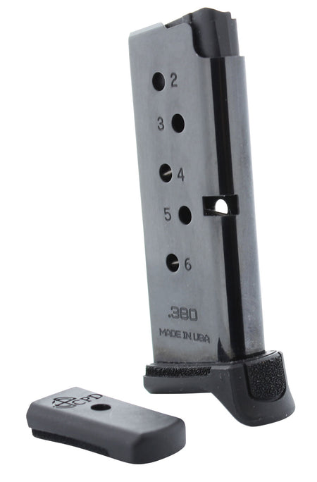 DuraMag 6X38141205RCPD .380 ACP 6rd Magazine for Ruger LCP/LCP II Black