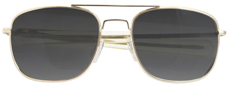 Humvee Adventure Gear Gold Frame Military Sunglasses Adult Gray Lens UV Protection Bayonet Style
