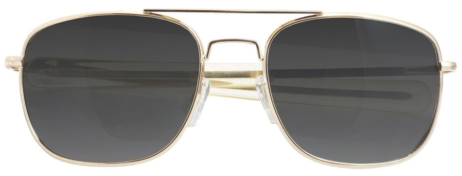 Humvee Adventure Gear Gold Frame Military Sunglasses Adult Gray Lens UV Protection Bayonet Style