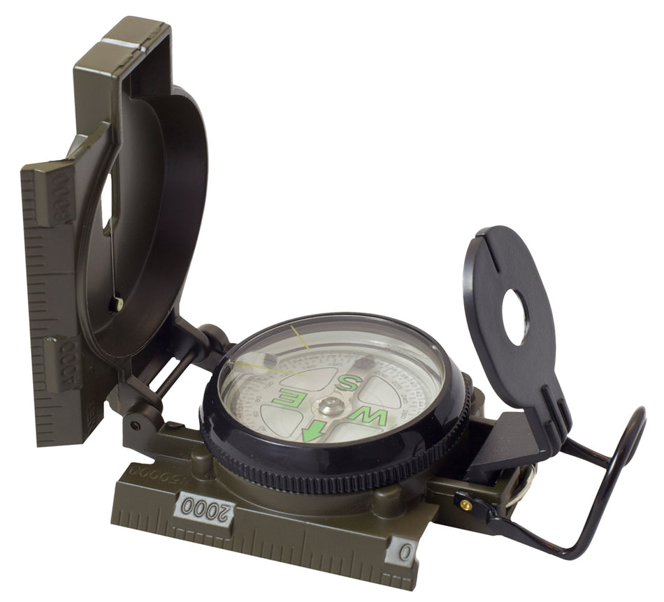 Humvee HMVCOMPASSOD Olive Drab Military Compass with Durable Metal Case