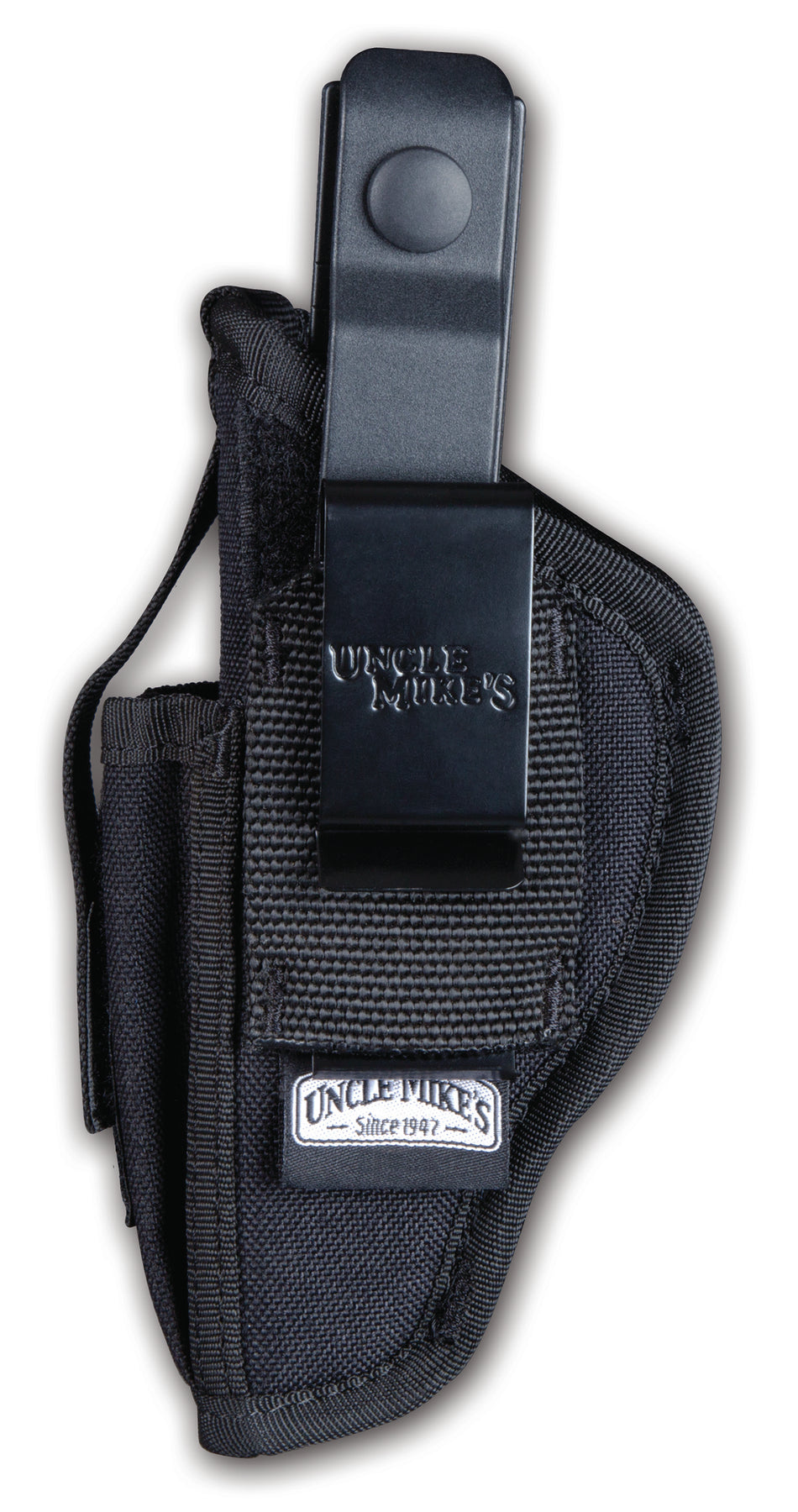 Uncle Mike's 70020 Sidekick Ambidextrous Hip Holster Size 02 Black Kodra Nylon IWB/OWB Med/Large DA Revolver 3-4" Barrel