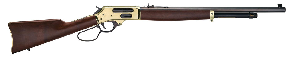 Henry H010BG Side Gate .45-70 Gov Lever-Action Rifle, 4+1 Capacity, 22" Octagon Barrel, Polished Brass Receiver, Large Loop Lever