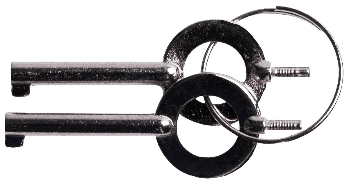 Uzi Silver Metal Handcuff Key Pair Universal Fit