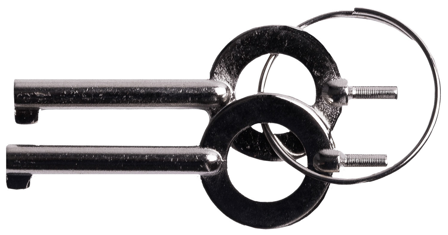 Uzi Silver Metal Handcuff Key Pair Universal Fit