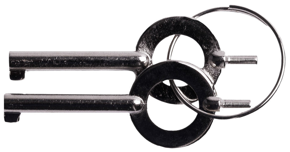 Uzi Silver Metal Handcuff Key Pair Universal Fit