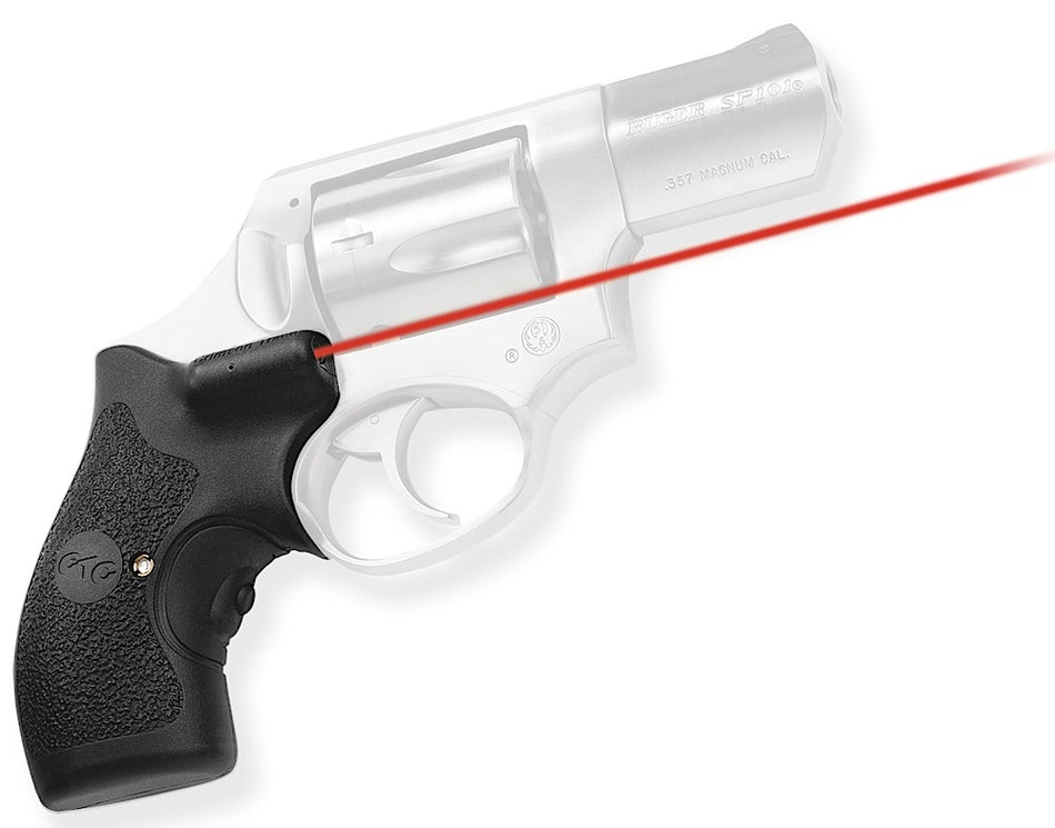 Crimson Trace Lasergrips for Ruger SP-101, Red Laser 633nM Wavelength 5mW Output, Black Polymer Grips