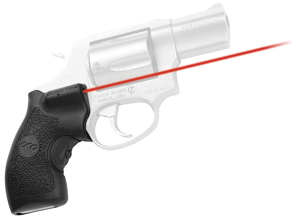 Crimson Trace Lasergrips Fits Taurus Small Frame Revolvers, Red Laser 633nM Wavelength 5mW, Black Polymer