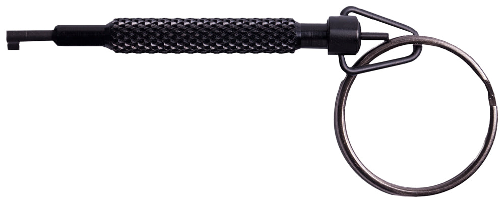 Uzi Black Metal Rotating Handcuff Key with Key Chain