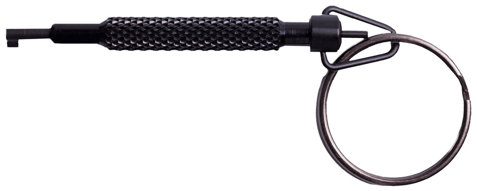 Uzi Black Metal Rotating Handcuff Key with Key Chain