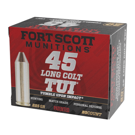 Fort Scott Munitions .45 Long Colt 45LC225SCV Tumble Upon Impact (TUI) Solid Copper Spun CS 225 Grain