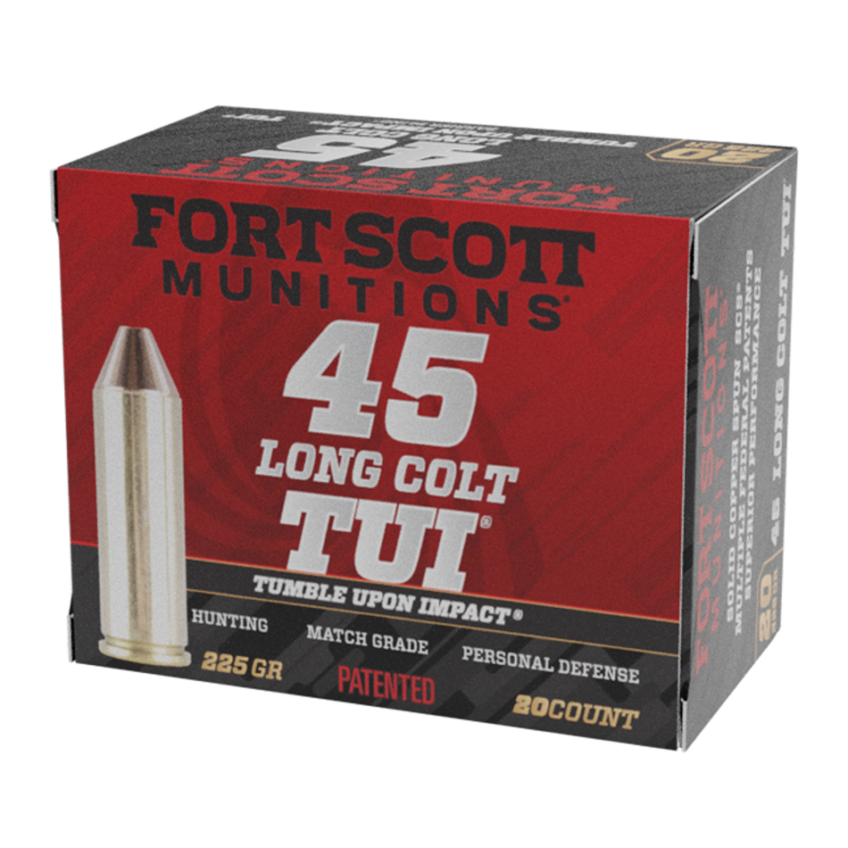 Fort Scott Munitions .45 Long Colt 45LC225SCV Tumble Upon Impact (TUI) Solid Copper Spun CS 225 Grain