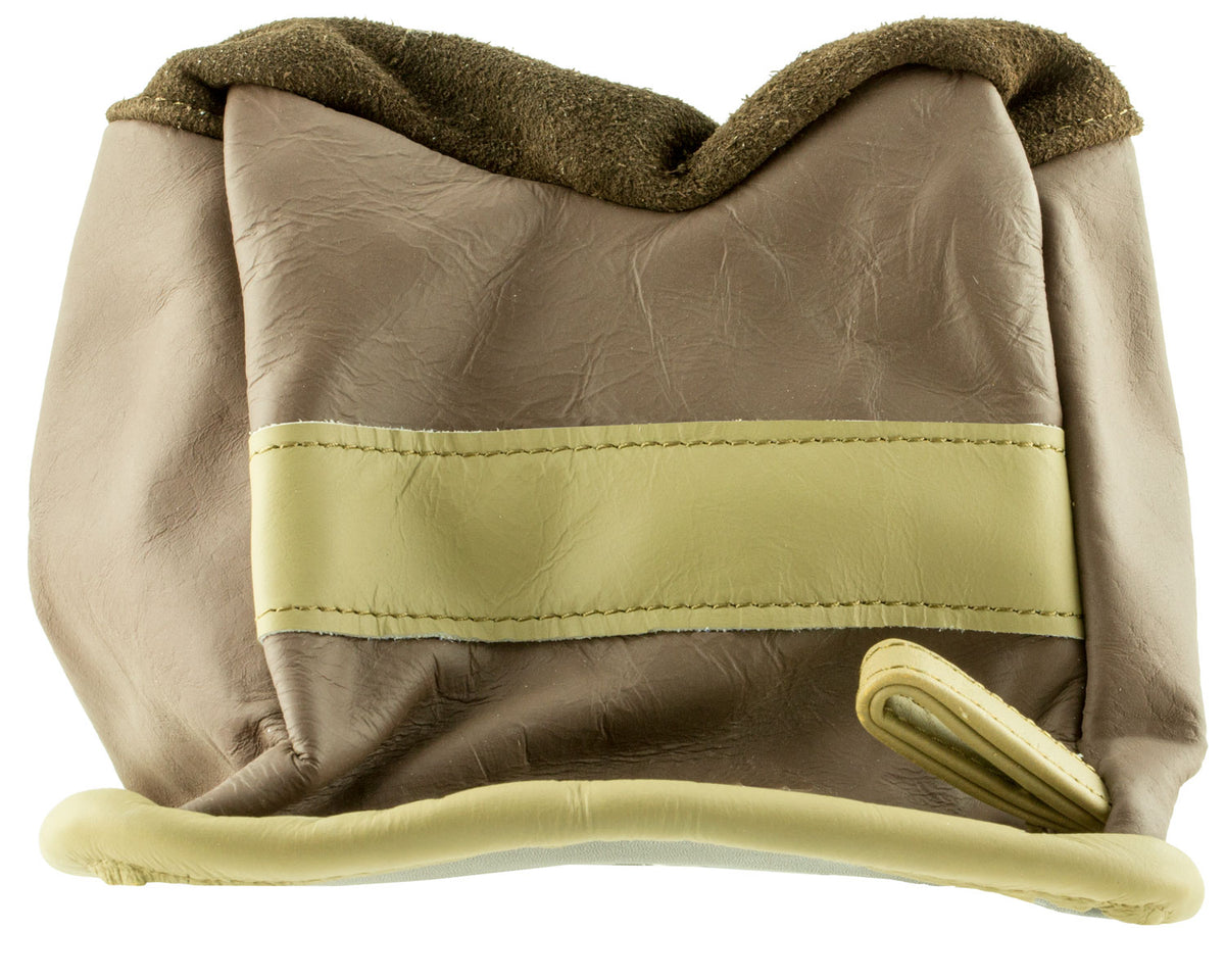 BenchMaster BMALBBME Medium Empty Tan Leather Rifle Front Bench Bag