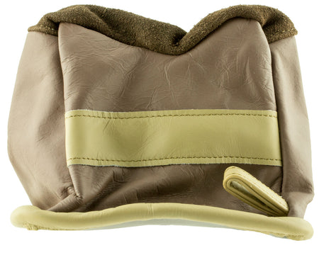 BenchMaster BMALBBME Medium Empty Tan Leather Rifle Front Bench Bag