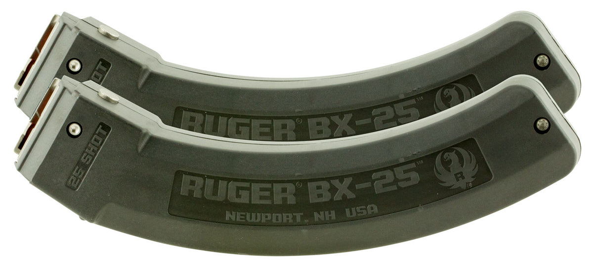 Ruger 90548 BX-25 .22 LR 25rd Magazine for Ruger 10/22/Charger/77/22 Black 2 Per Pack