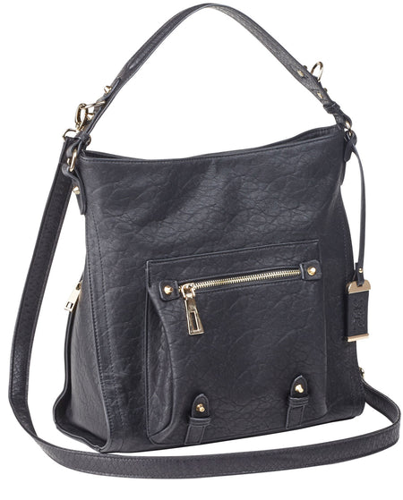 Bulldog BDP053 Hobo Ana Style Carry Purse with Holster Black Leather Fits Most Small Autos and Revolvers