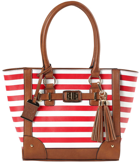 Bulldog BDP051 Tote Style Carry Purse with Holster Cherry Stripe Leather Fits Most Small Autos and Revolvers