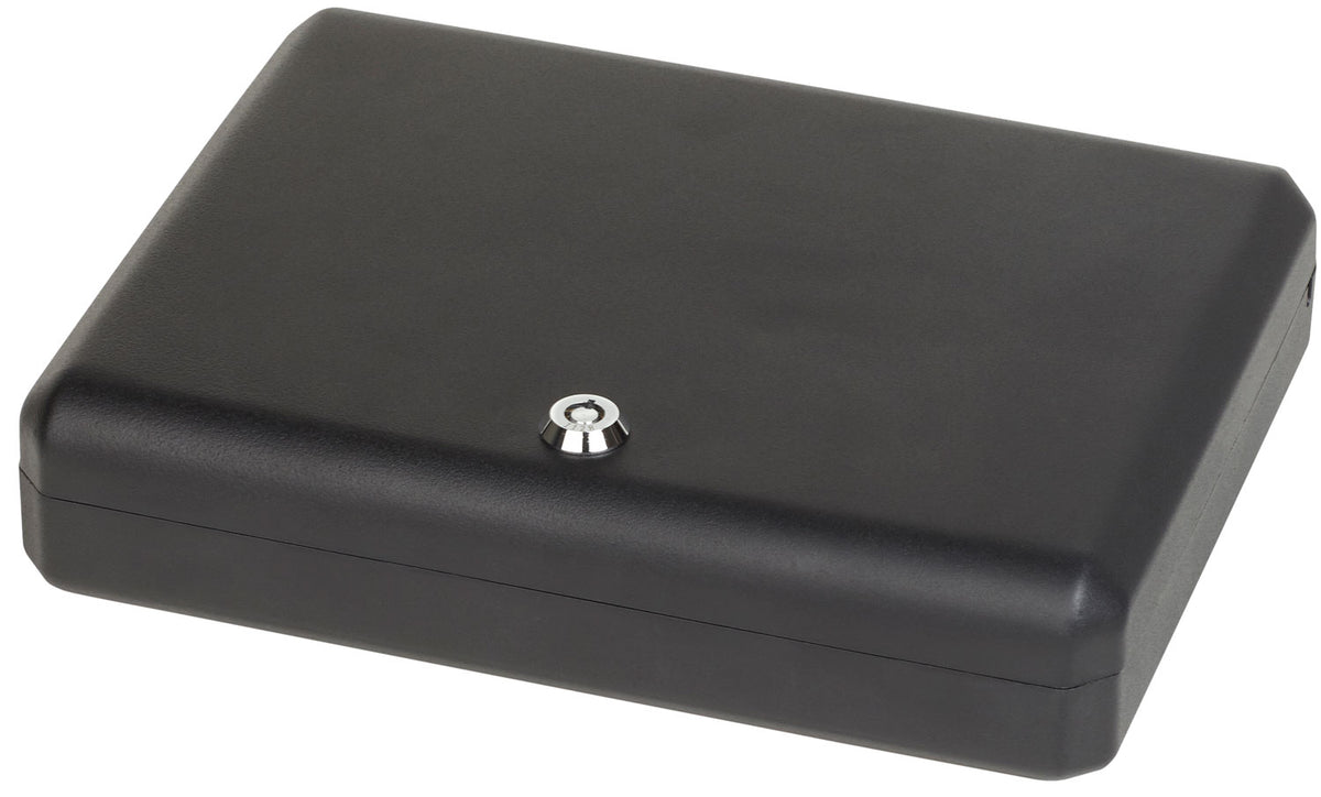 Bulldog BD1128 Large Personal Key Lock Vault Black Steel with Security Cable Holds 1 Handgun 11x8.5x2.25 In