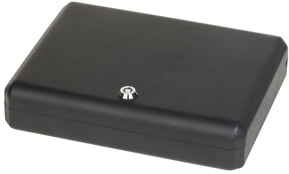 Bulldog BD1128 Large Personal Key Lock Vault Black Steel with Security Cable Holds 1 Handgun 11x8.5x2.25 In