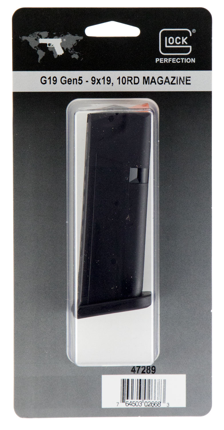 Glock 9mm 10-Round Magazine Fits Glock 19 Black Polymer