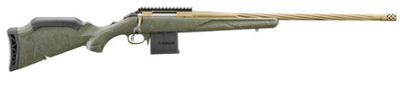 Ruger 46941 American II Predator 6mm ARC 10+1 22" Burnt Bronze Cerakote Spiral Fluted Threaded Barrel & Alloy Steel Receiver w/Picatinny Rail, Green Splatter Adj LOP Synthetic Stock