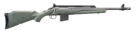 Ruger 46968 American II Scout 350 Legend 5+1 16.10" Cobalt Cerakote Threaded Barrel, Alloy Steel Receiver w/Scope Rail, Leaf Green Splatter Adj LOP Synthetic Stock