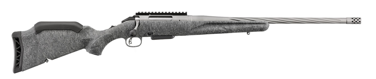 Ruger 46991 American II 350 Legend 5+1 20" Gun Metal Gray Cerakote Spiral Threaded Barrel, Gun Metal Gray Cerakote Alloy Steel Drilled & Tapped Receiver, Gray Splatter Adj LOP Synthetic Stock
