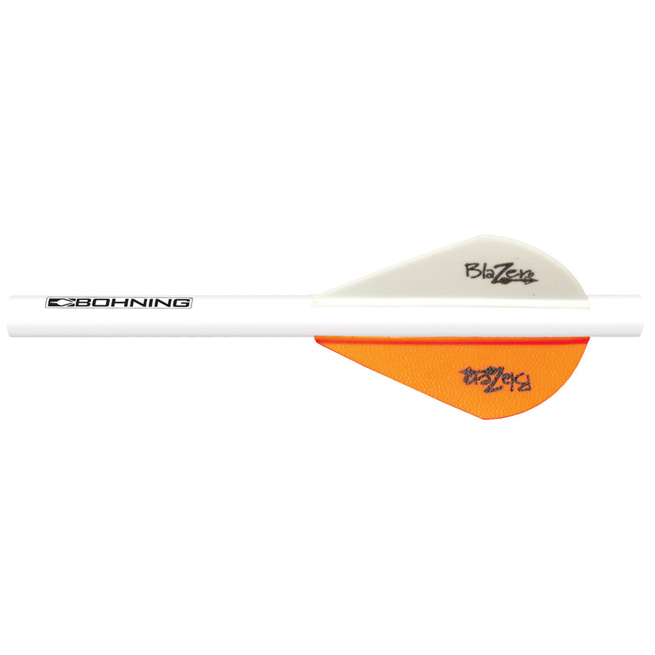 Bohning Blazer QuikFletch Neon Orange and White 6-Pack