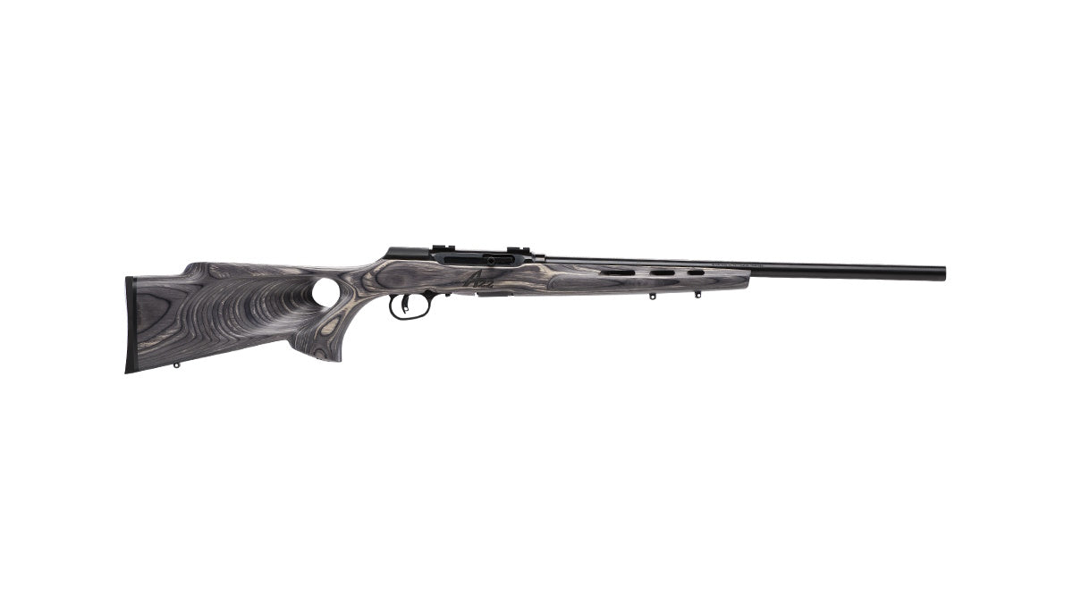 Savage Arms 47221 A-Series Target Rifle, 22 WMR, 10+1 Capacity, 22" Heavy Target Barrel, Gray Thumbhole Laminate Stock