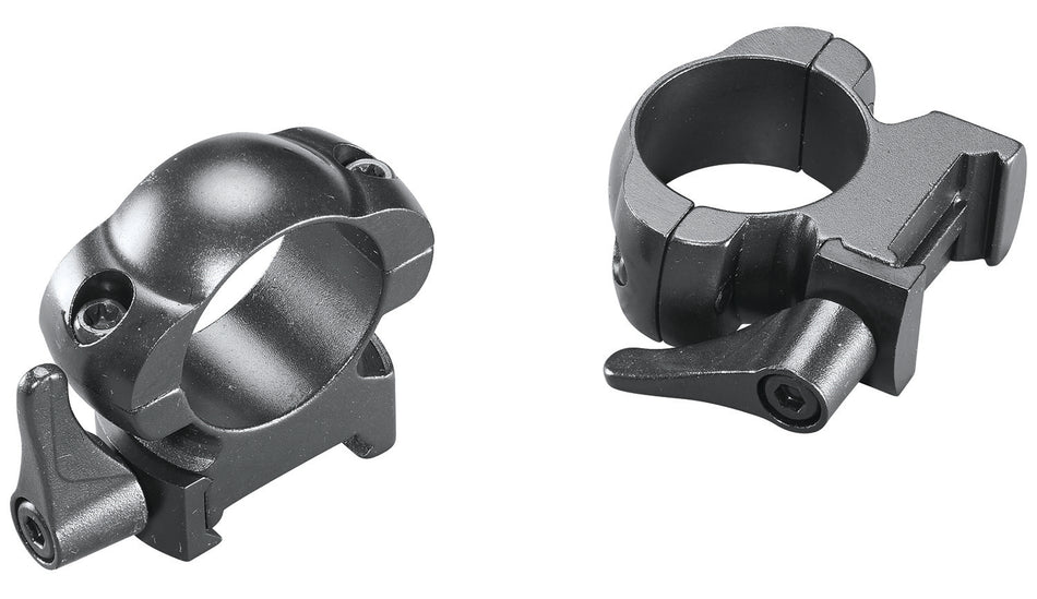 Weaver 49326 Lever Lok Detachable Rings Matte Black 1" High