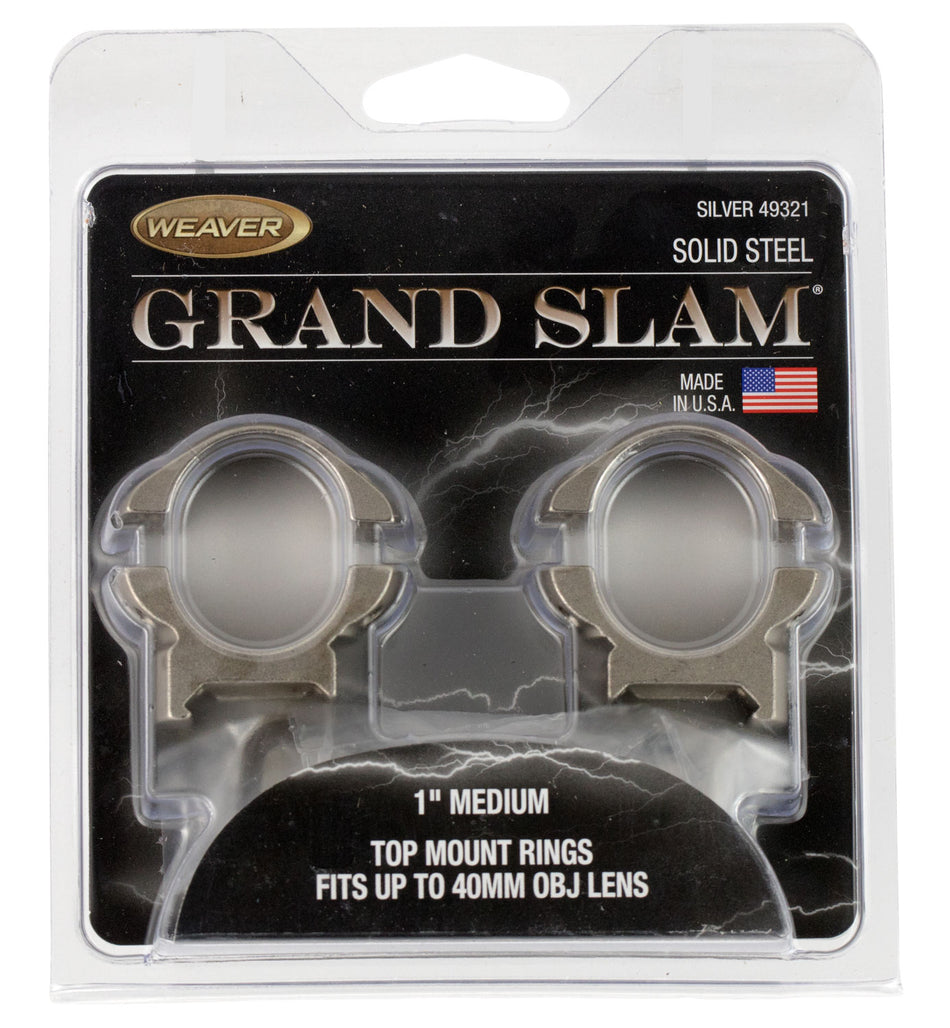 Weaver 49321 Grand Slam Rings Silver 1" Medium