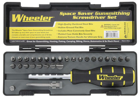 Wheeler 26-Piece Space-Saver Gunsmithing Screwdriver Bit Set