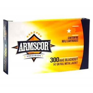 Armscor .300 AAC Blackout 50446 Precision Value Pack Full Metal Jacket FMJ 147 Grain