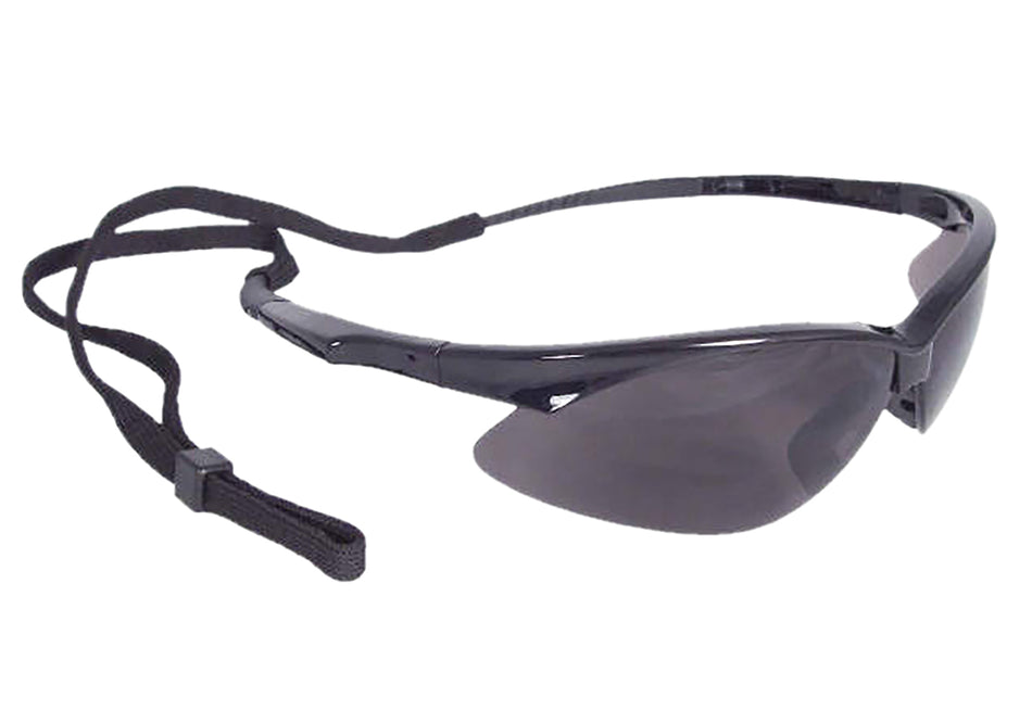 Radians Outback Adult Safety Glasses Smoke Gray Anti-Fog Lens Black Frame OB120CS
