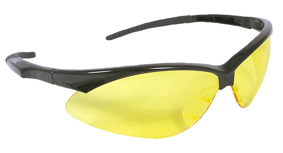 Radians Outback Adult Safety Glasses Amber Anti-Fog Lens Black Frame OB140CS