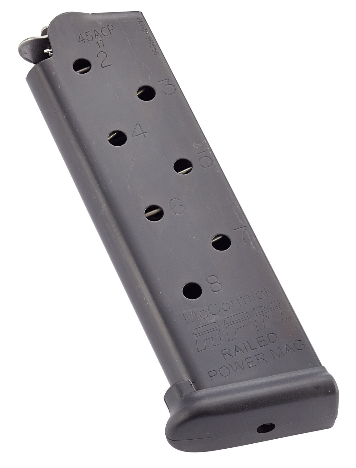 CMC Products Railed Power Mag 8-Round .45 ACP 1911 Government Black Stainless Steel Magazine