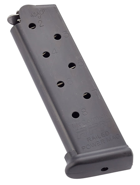 CMC Products Railed Power Mag 8-Round .45 ACP 1911 Government Black Stainless Steel Magazine