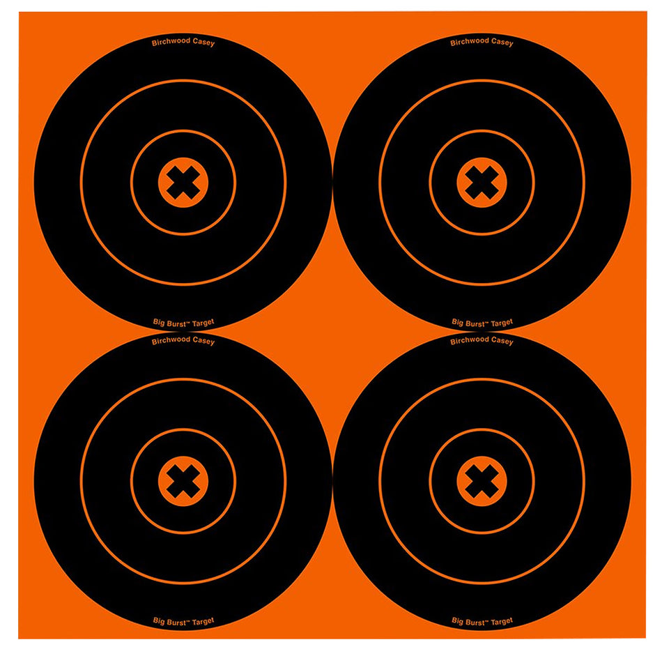 Birchwood Casey 36612 Big Burst 6" Bullseye Sight-In Self-Adhesive Target 12 Pack