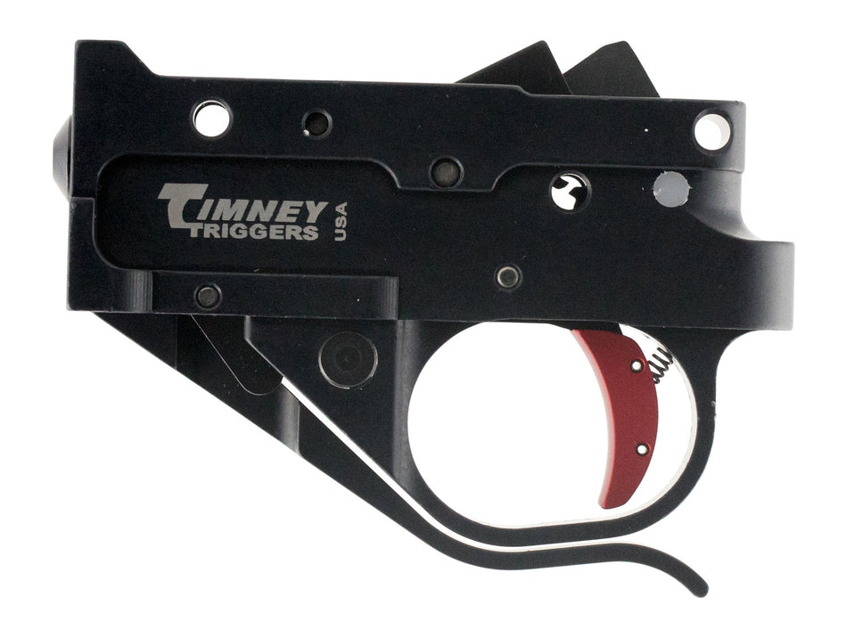 Timney 10222C Ruger 10/22 Replacement Single-Stage Curved Trigger 2.75 lb Black Housing Red Shoe
