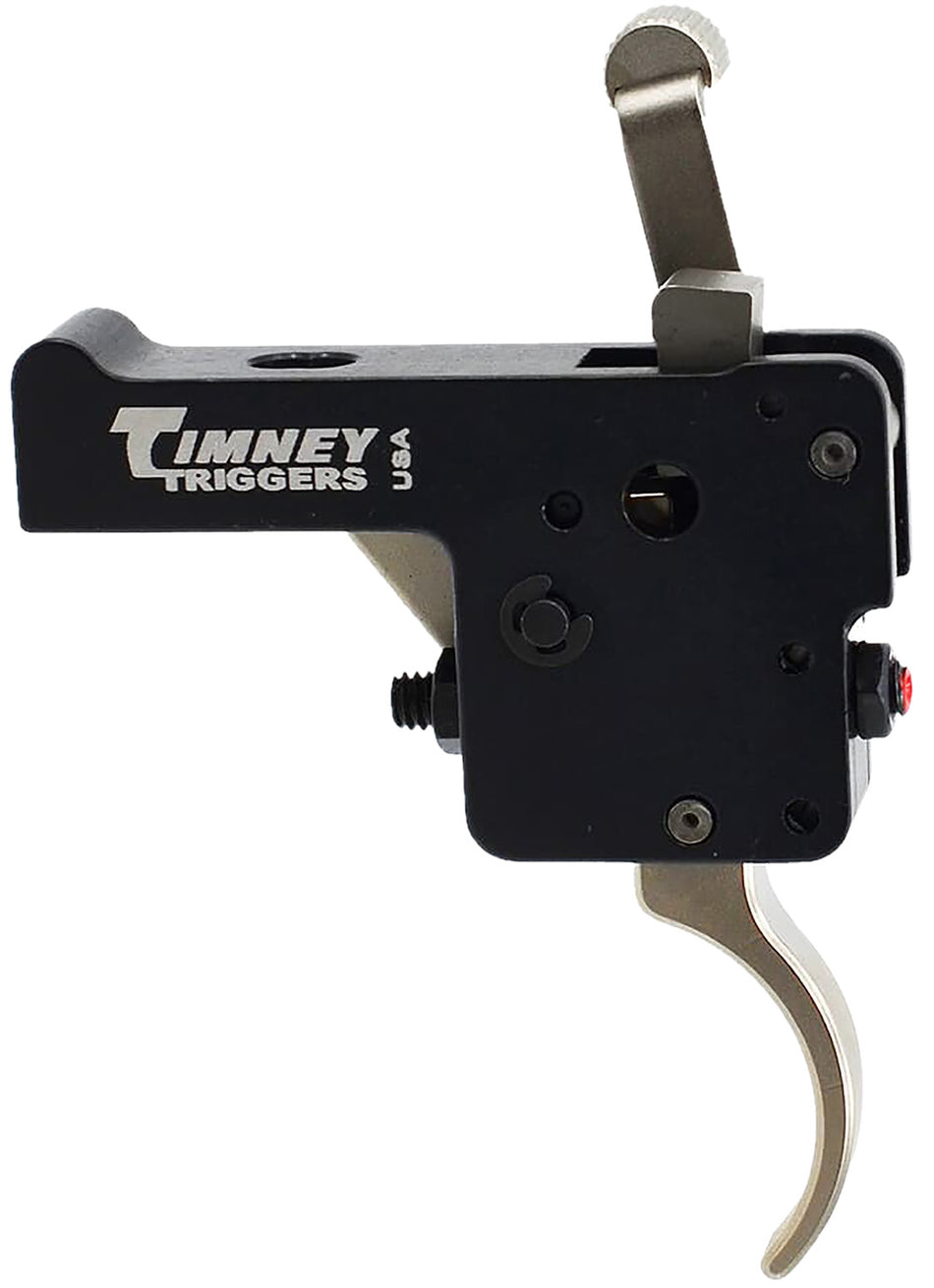 Timney 60916 Featherweight Deluxe 3 lb Curved Trigger Nickel Finish with Side Safety for Howa 1500